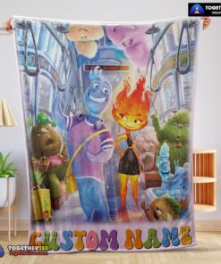 Official Elemental Characters Ember Lumen Wade With Friends Blanket Fleece Customized Blanket