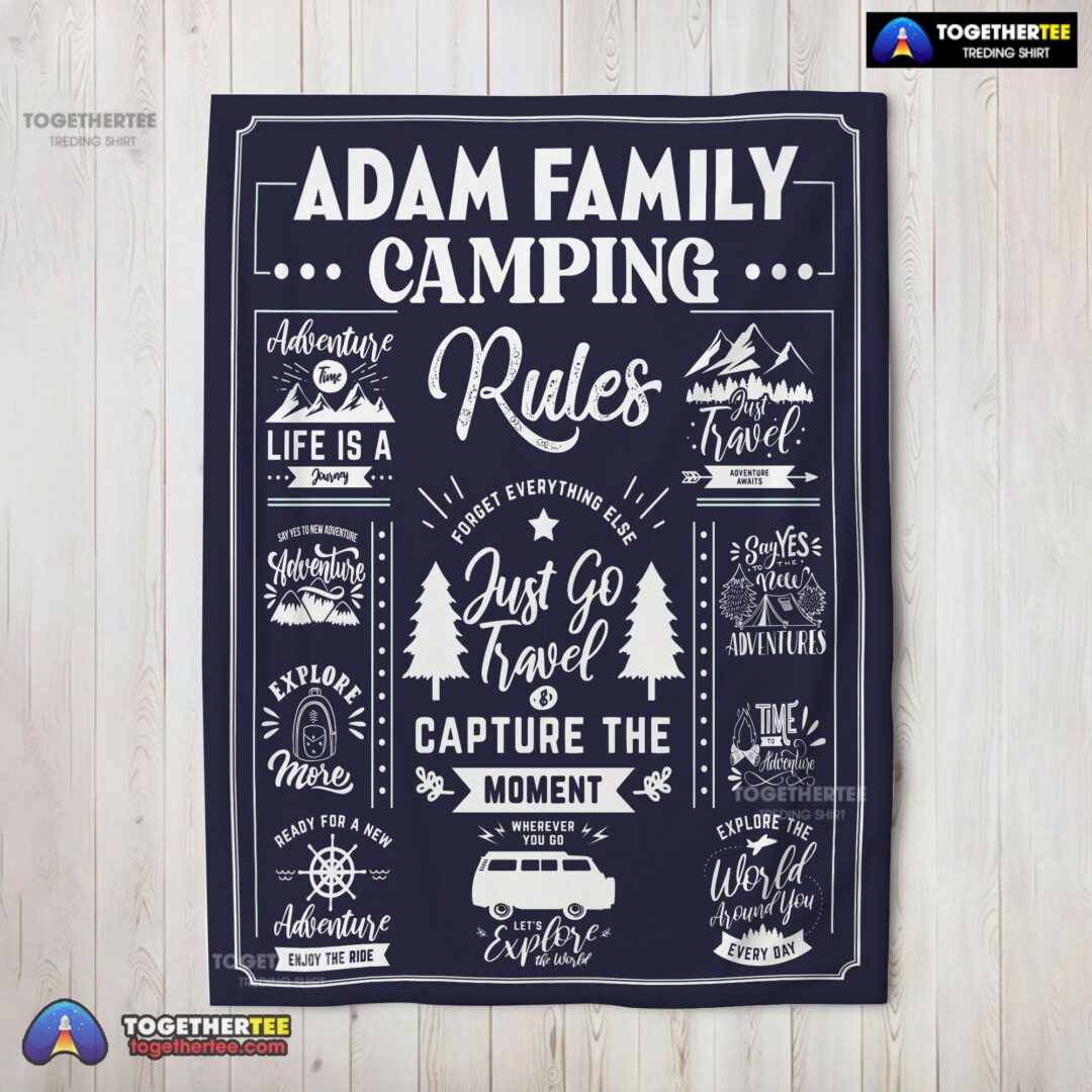 Official Family Camping Rulers Capture The Moment Blanket Fleece Customized Blanket-mk-02