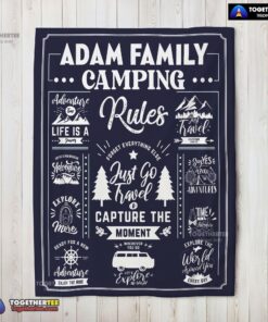Official Family Camping Rulers Capture The Moment Blanket Fleece Customized Blanket