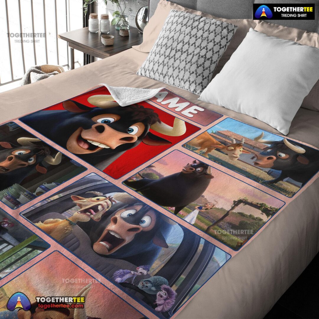 Official Ferdinand And Friends The Gentle Bull's Journey Blanket Fleece Customized Blanket-mk-03