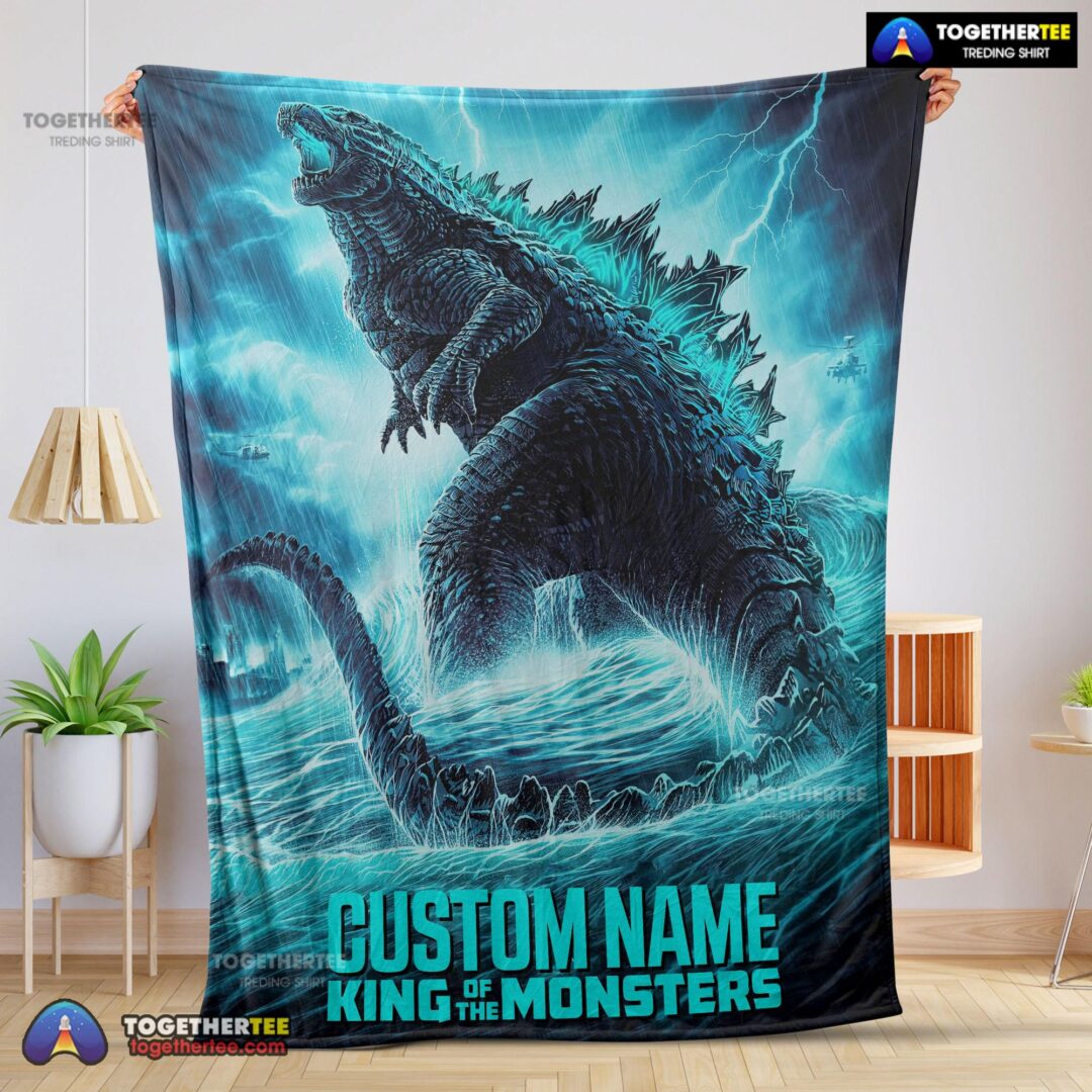 Official Godzilla King Of The Monsters Blanket Fleece Customized Blanket