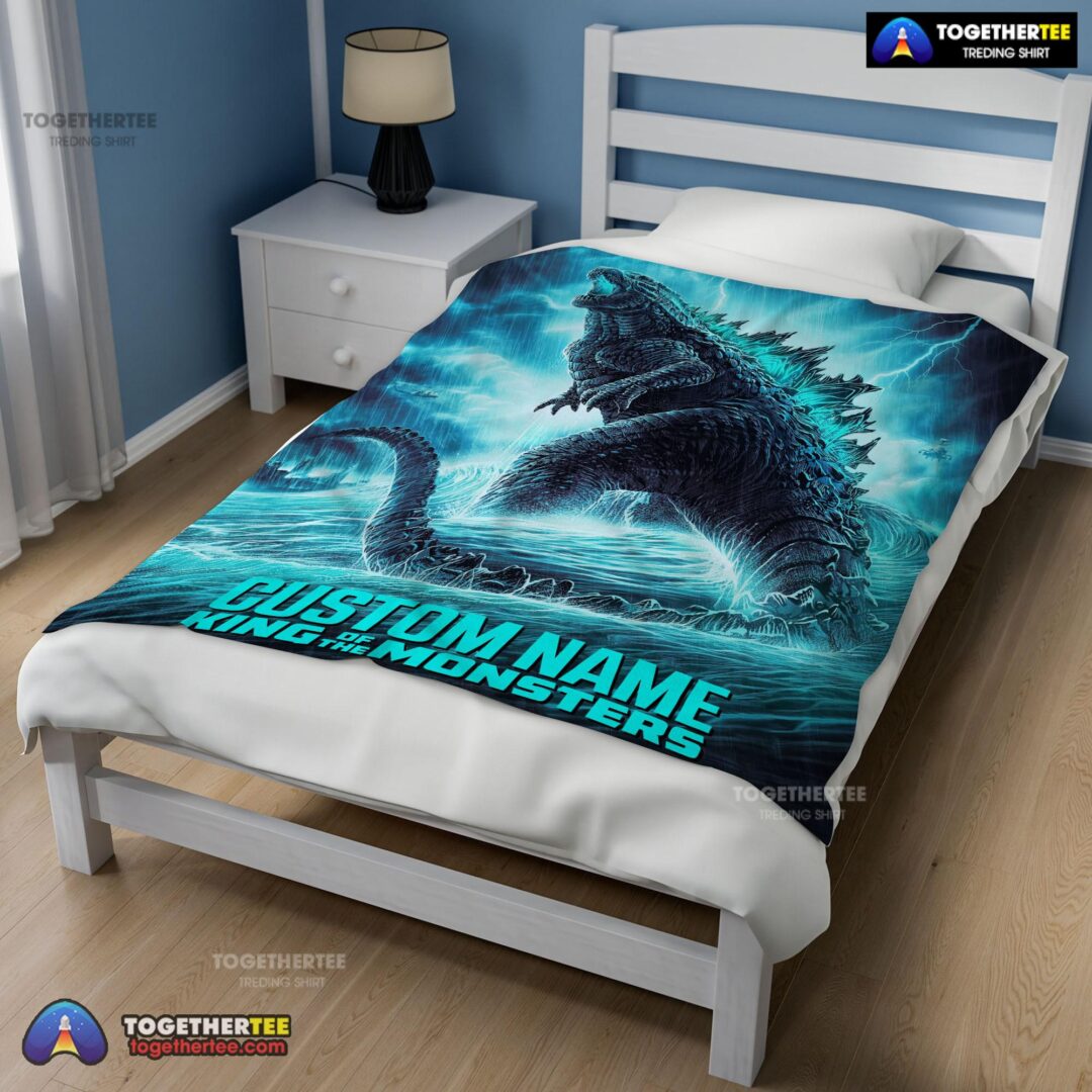 Official Godzilla King Of The Monsters Blanket Fleece Customized Blanket
