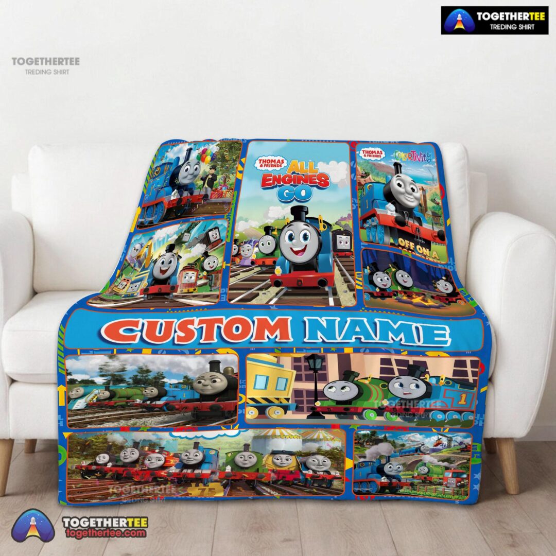 Official Good Thomas & Friends Collage Blanket Fleece Customized Blanket