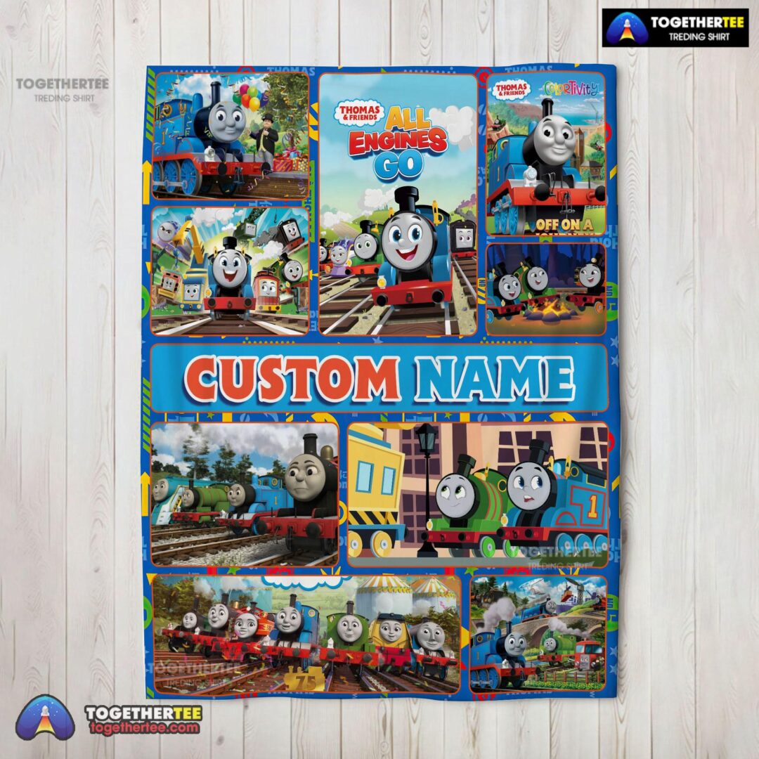 Official Good Thomas & Friends Collage Blanket Fleece Customized Blanket
