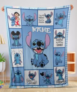 Official Happy Disney Cartoon Stitch With Friends Blanket Customize Blanket