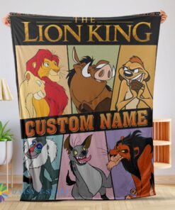 Official Happy Disney Cartoon The Lion King With All Friends Blanket Fleece Customized Blanket