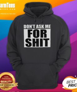 Official Harada Don't Ask Me For Shit Hoodie in black with bold text design, perfect for casual streetwear style.