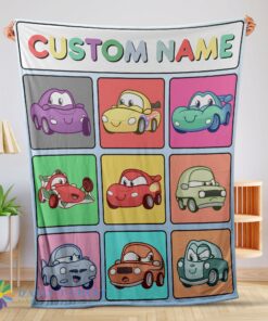 Official Hot Cute Disney Cartoon Cars With All Friends Blanket Fleece Customized Blanket