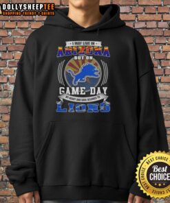 Alt Text: Detroit Lions football hoodie for game day, perfect for fans living in Arizona showcasing team pride.
