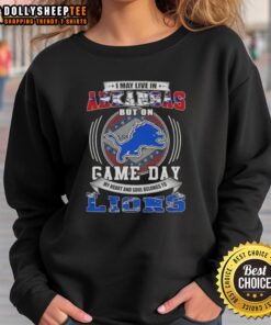 Detroit Lions football sweatshirt for game day, perfect for fans living in Arkansas. Stylish and comfortable apparel.