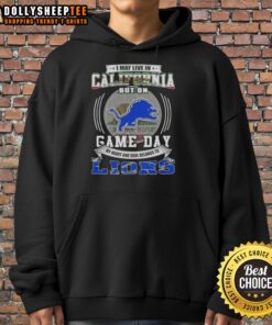 Detroit Lions football hoodie for game day, perfect for fans living in California or anywhere else.