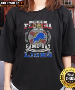 Alt Text: Official Detroit Lions Football ladies tee, perfect for game day, showcasing pride for Florida and the Lions.