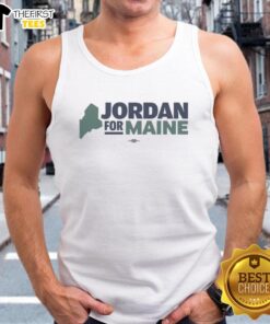 Official Jordan for Maine tank top featuring a stylish design perfect for summer wear and casual outings.
