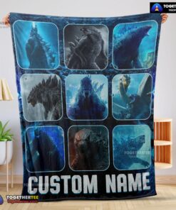 Official King Of The Monsters Godzilla Blanket Fleece Customized Blanket