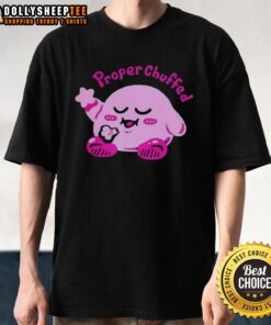 Official Kirby Proper Chuffed T-Shirt featuring vibrant graphics of Kirby, perfect for fans and casual wear.