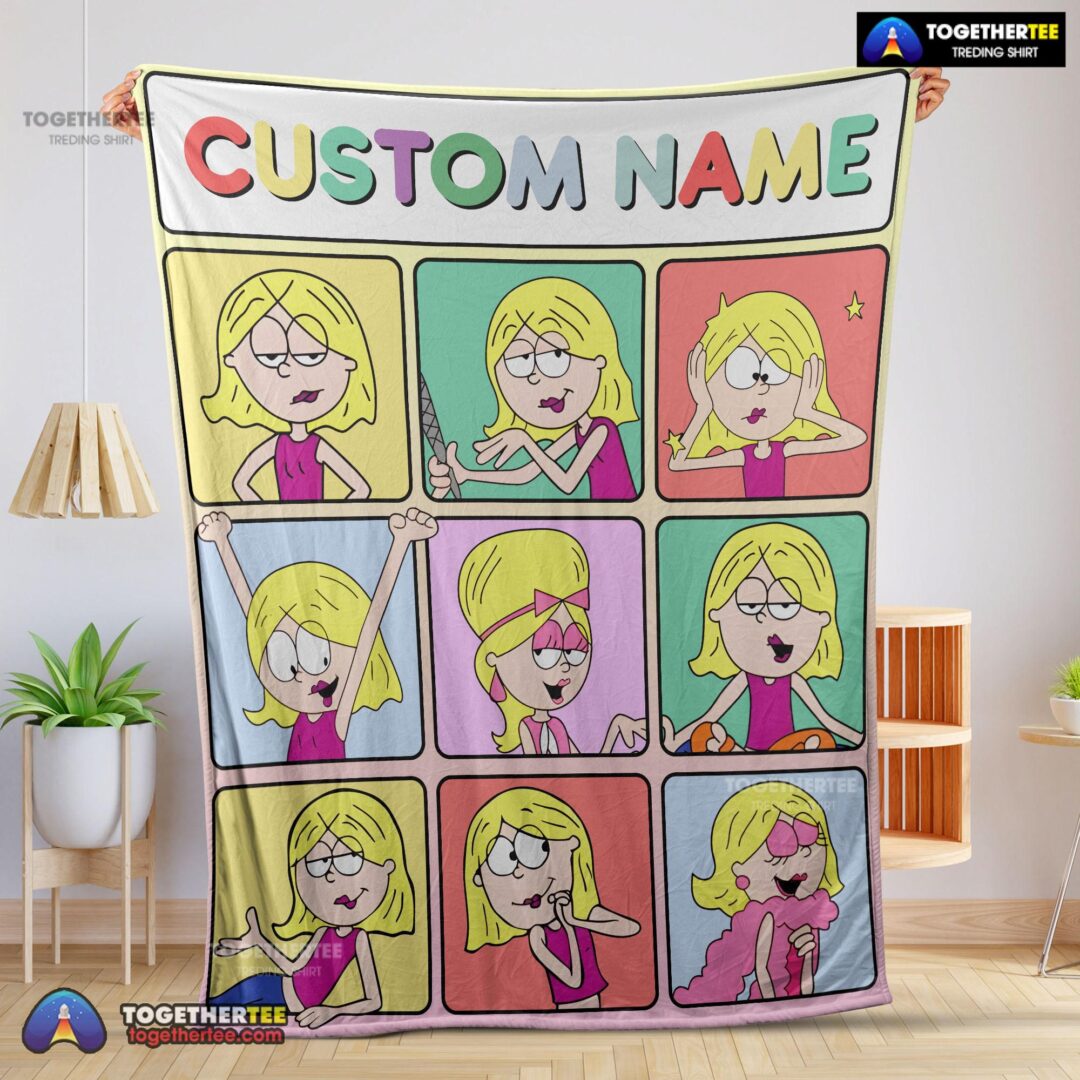 Official Lizzie McGuire Cartoon Character Blanket Fleece Customized Blanket