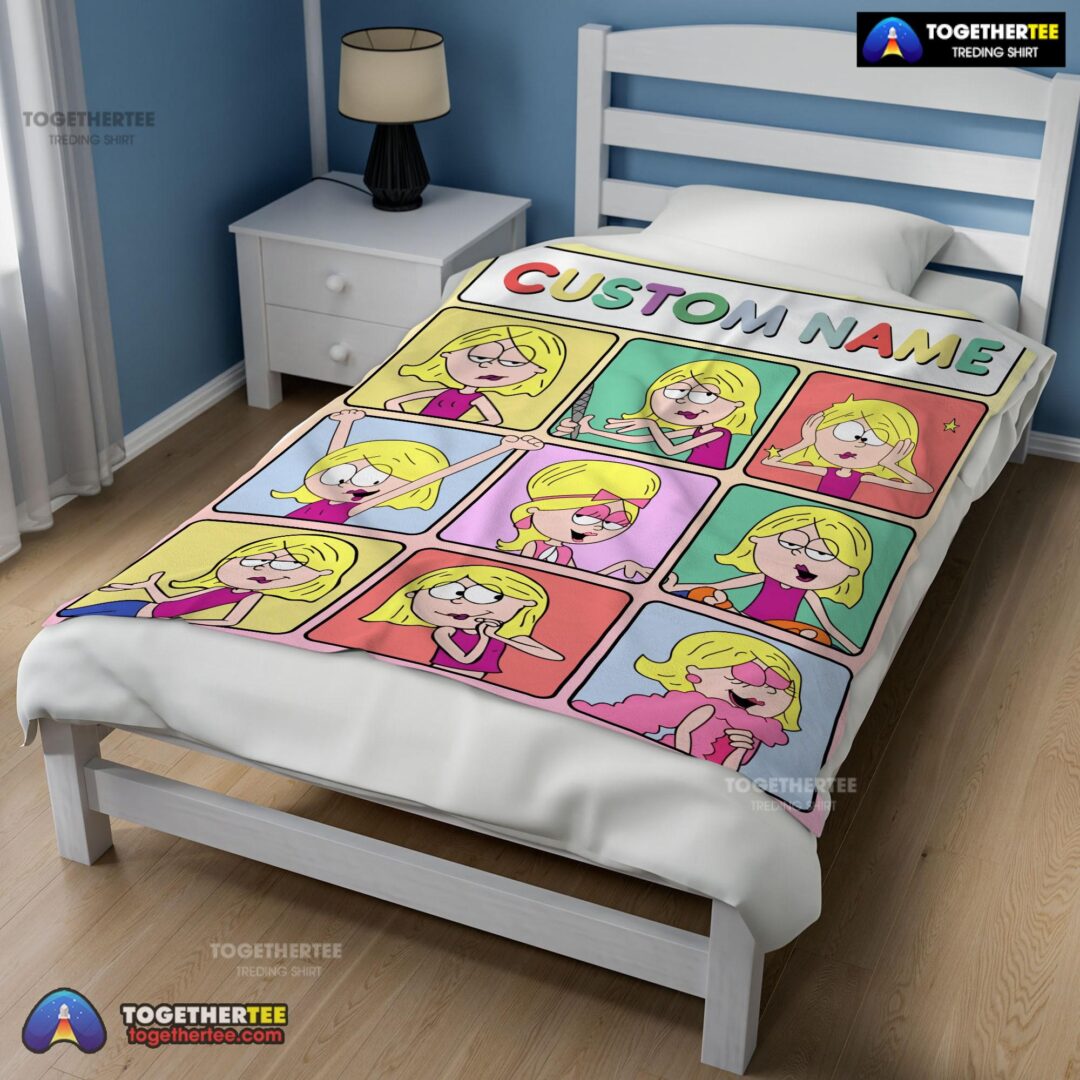 Official Lizzie McGuire Cartoon Character Blanket Fleece Customized Blanket