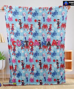 Official Marvel Superhero Spidey And His Amazing Friends Birthday Cute Blanket Fleece Customized Blanket