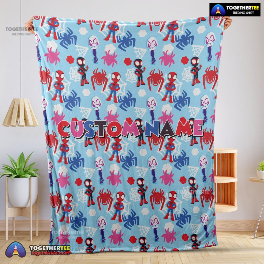 Official Marvel Superhero Spidey and His Amazing Friends Birthday Cute Blanket Fleece Customized Blanket-mk-01