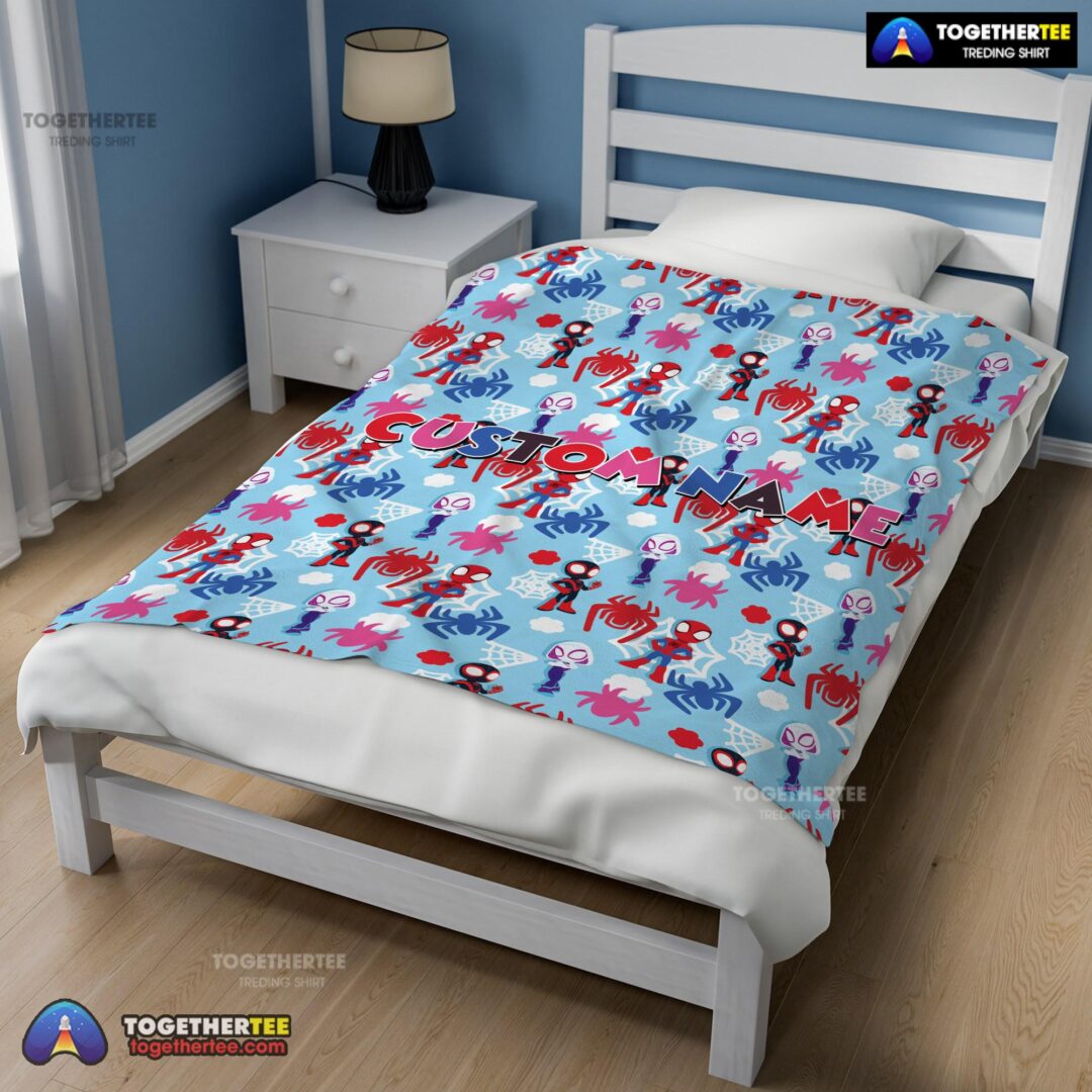 Official Marvel Superhero Spidey and His Amazing Friends Birthday Cute Blanket Fleece Customized Blanket-mk-02