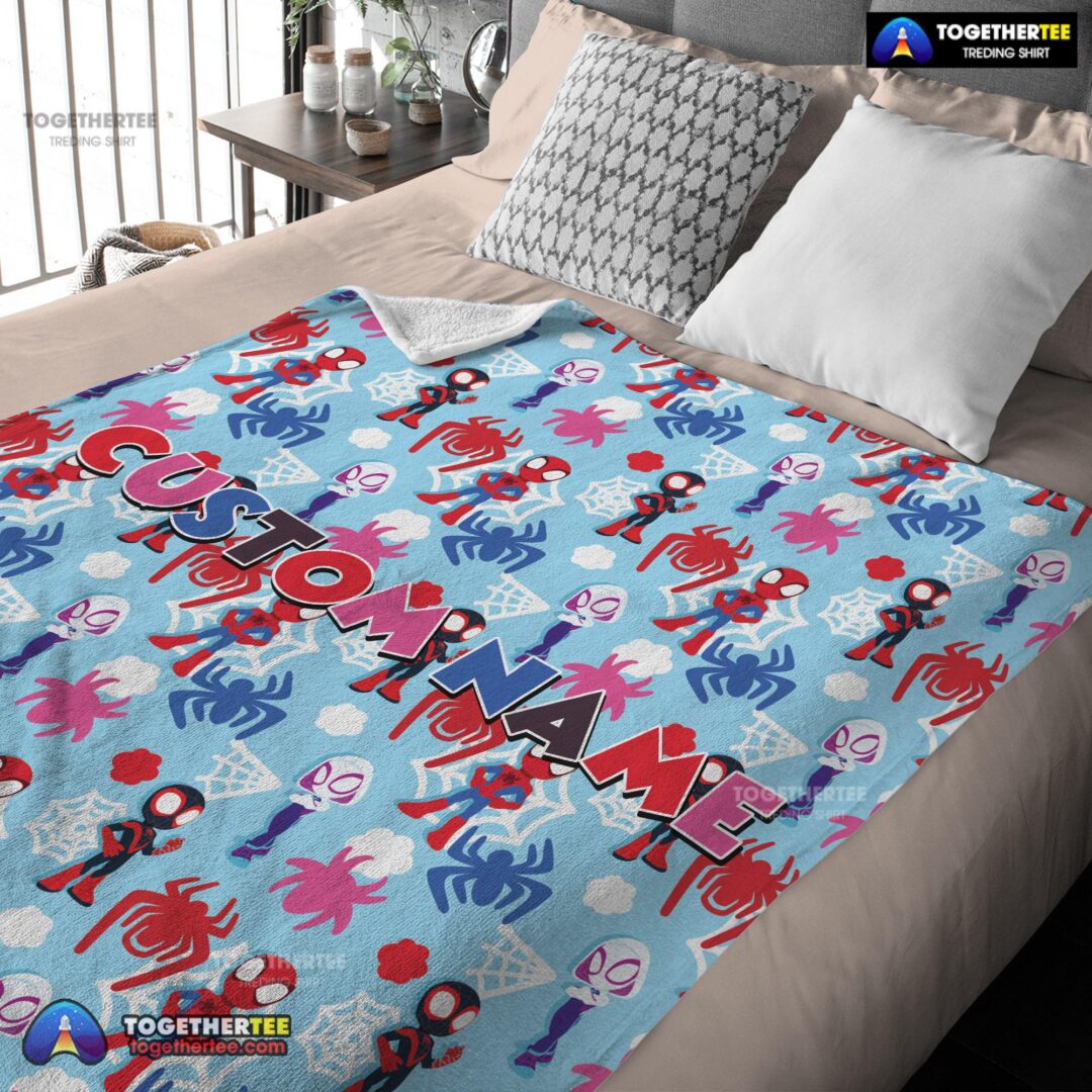 Official Marvel Superhero Spidey and His Amazing Friends Birthday Cute Blanket Fleece Customized Blanket-mk-03