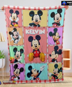 Official Mickey Mouse Collage Blanket Fleece Customized Blanket