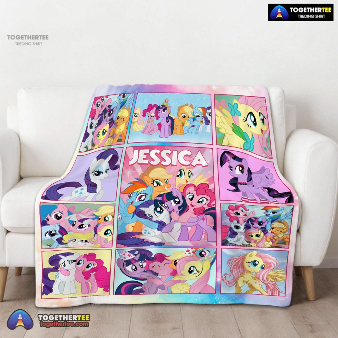 Official My Little Pony Characters Friendship Is Magic Collage Blanket Fleece Customized Blanket-mk-01