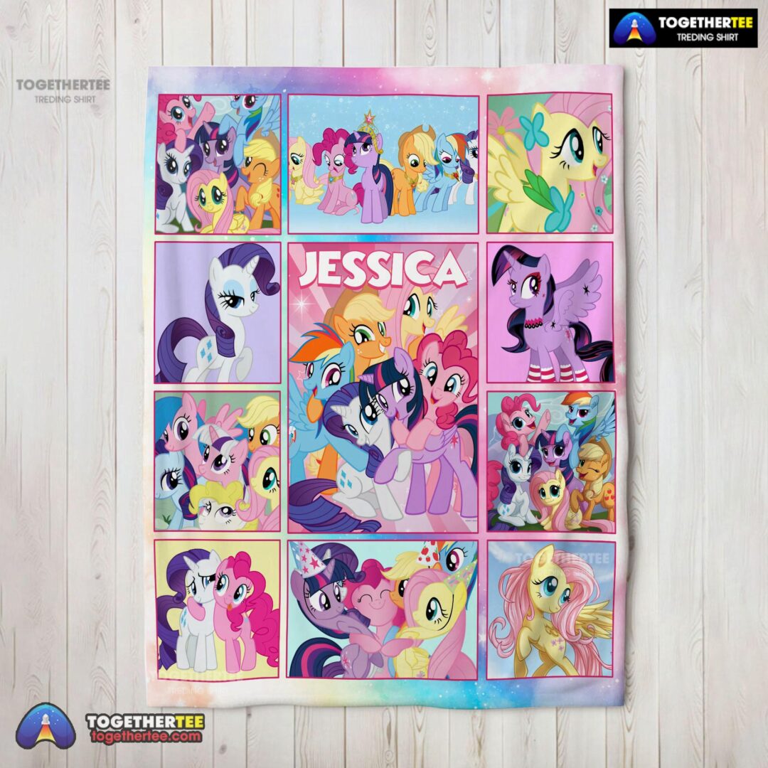 Official My Little Pony Characters Friendship Is Magic Collage Blanket Fleece Customized Blanket-mk-02