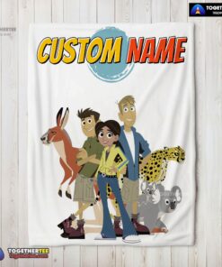 Official Nice Wild Kratts Characters Blanket Fleece Customized Blanket