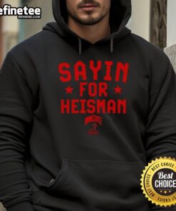 Official Ohio State Buckeyes Football Julian Sayin For Heisman Hoodie featuring team colors and logo, perfect for fans.