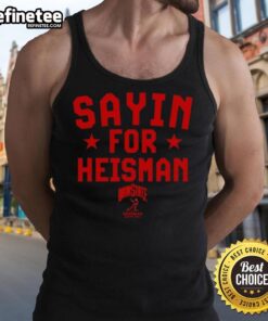 Official Ohio State Buckeyes football tank top featuring Julian Sayin for Heisman design, perfect for fans.