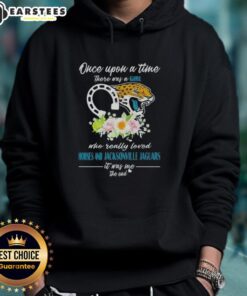 Official Once Upon A Time There Was A Girl Who Really Loved Horses And Jacksonville Jaguars It Was Me The End T-Shirt - Image 2