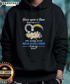 Official Once Upon A Time There Was A Girl Who Really Loved Horses And Los Angeles Chargers It Was Me The End T-Shirt - Image 2