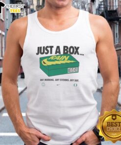 Official Oregon Ducks Box Of Rain tank top featuring vibrant team colors, perfect for fans and casual wear.