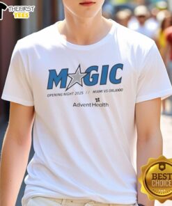 Official Orlando Magic Opening Night 2025 T-Shirt featuring team logo and vibrant design for fans and collectors.