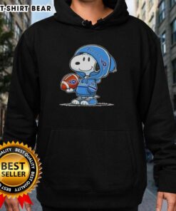 Alt Text: Snoopy wearing a Tennessee Titans hoodie, smiling at fans, showcasing official Peanuts merchandise.