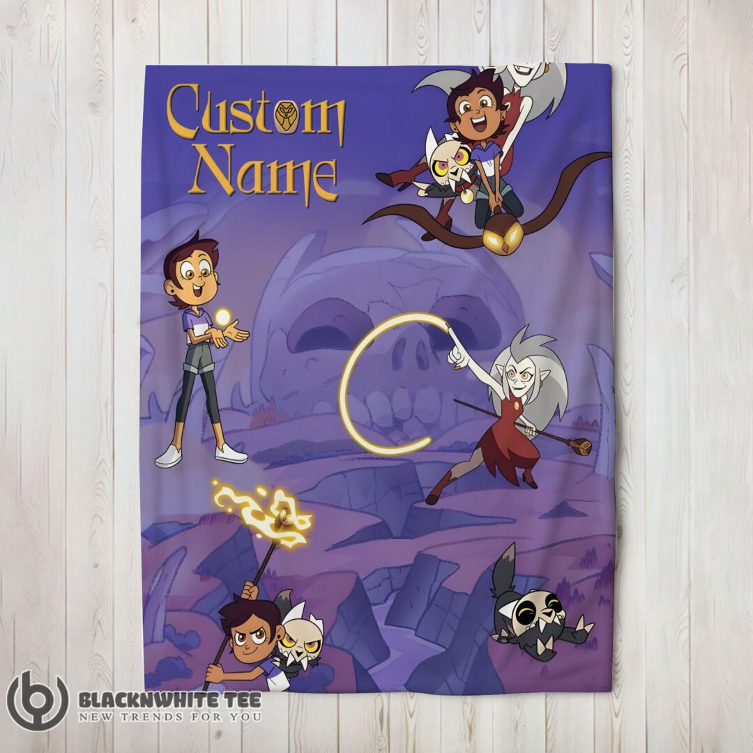 Official Perfect Luz Noceda With King And Eda Clawthorne The Owl House Blanket Fleece Custo-mk-