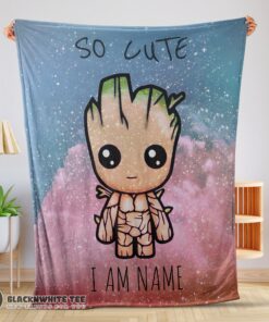 Official Perfect Marvel SuperHero Baby Groot And Friends Birthday Cute Blanket Fleece Customized Blanket