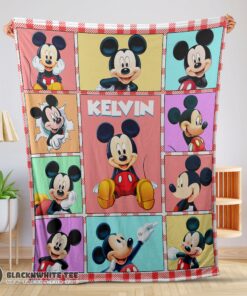 Official Perfect Mickey Mouse Collage Blanket Fleece Customized Blanket