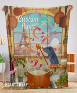 Official Perfect Pixar Ratatouille Warm & Soft Remy Chief Blanket Fleece Customized Blanket