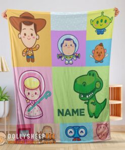 Official Perfect Pixar Toy Story Chibi Character Blanket Fleece Customized Blanket