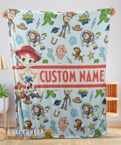 Official Perfect Pixar Toy Story Cowgirl With All Friends Blanket Fleece Customized Blanket