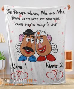 Official Perfect Pixar Toy Story Mr. Potato And Ms. Potato Blanket Fleece Customized Blanket