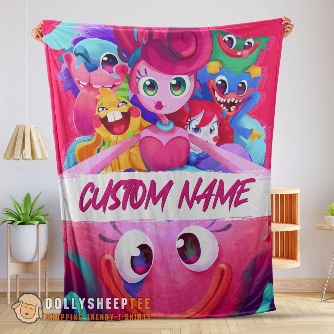 Official Perfect Poppy Playtime Mommy Long Legs And Friends Blanket Fleece Customized Blanke-mk-01 (1)