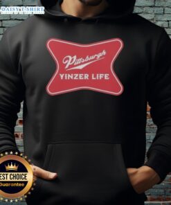 Official Pittsburgh Yinzer Life hoodie featuring 'The Champagne of Cities' slogan, perfect for proud Pittsburgh fans.