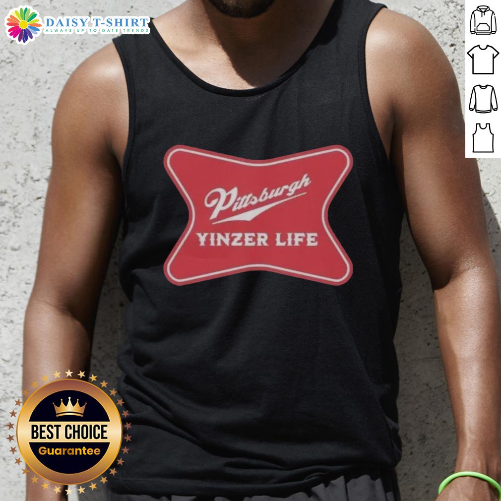Official Pittsburgh Yinzer Life The Champagne Of Cities Tank Top Official Pittsburgh Yinzer Life tank top showcasing 'The Champagne of Cities' slogan, perfect for fans and locals.