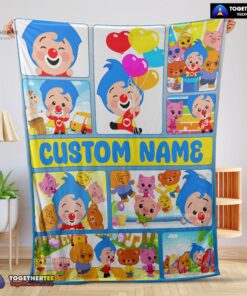 Official Plim Plim & Friends Collage Blanket Fleece Customized Blanket