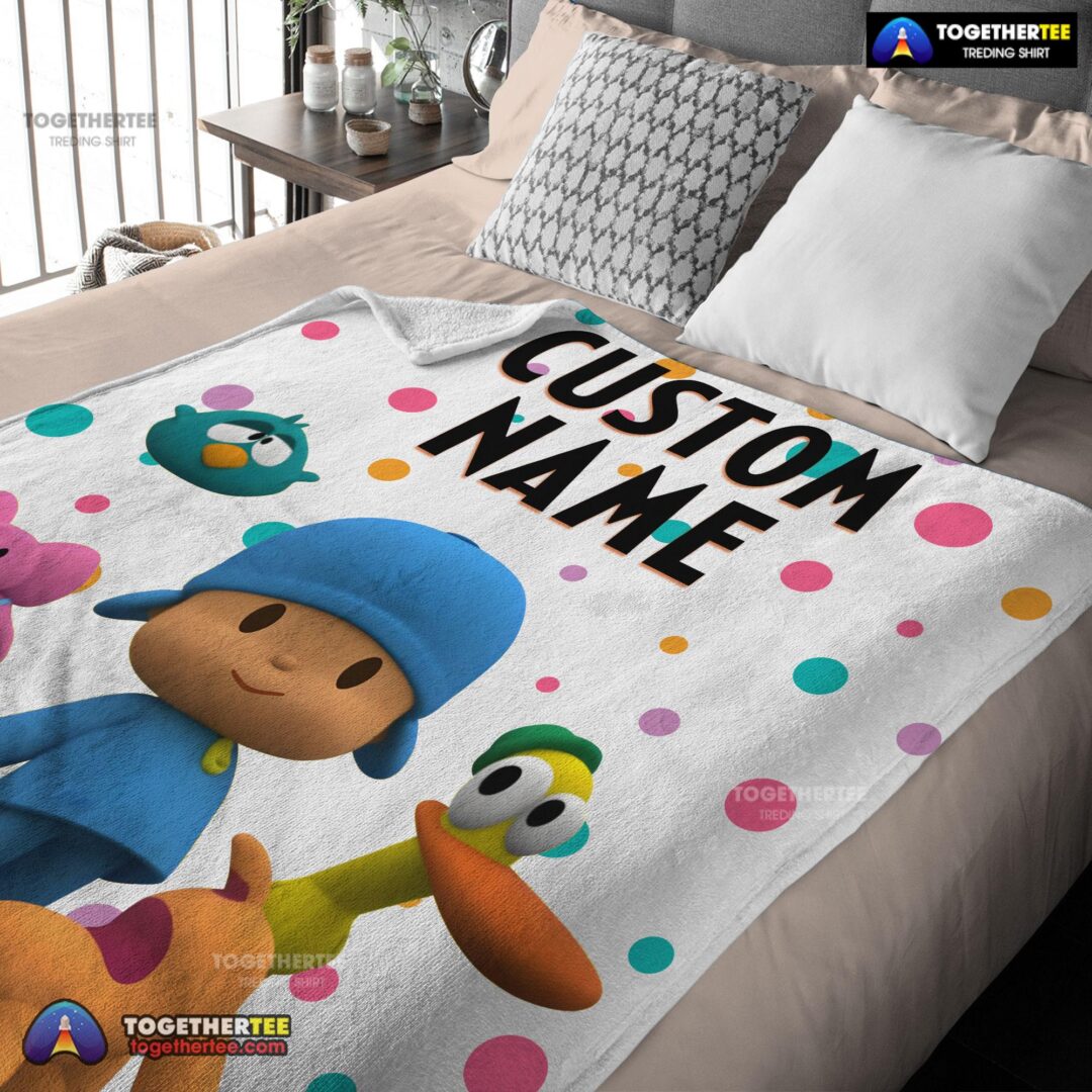 Official Pocoyo And Friends Blanket Fleece Customized Blanket
