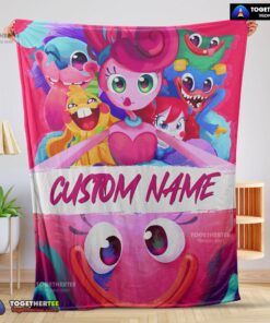 Official Poppy Playtime Mommy Long Legs And Friends Blanket Fleece Customized Blanket