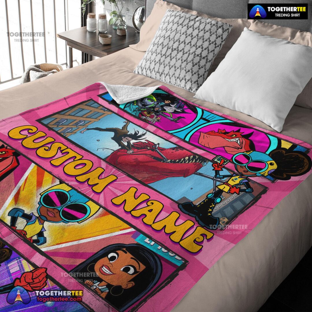 Official Prehistoric Adventure Girl Warrior Blanket Customize Blanket